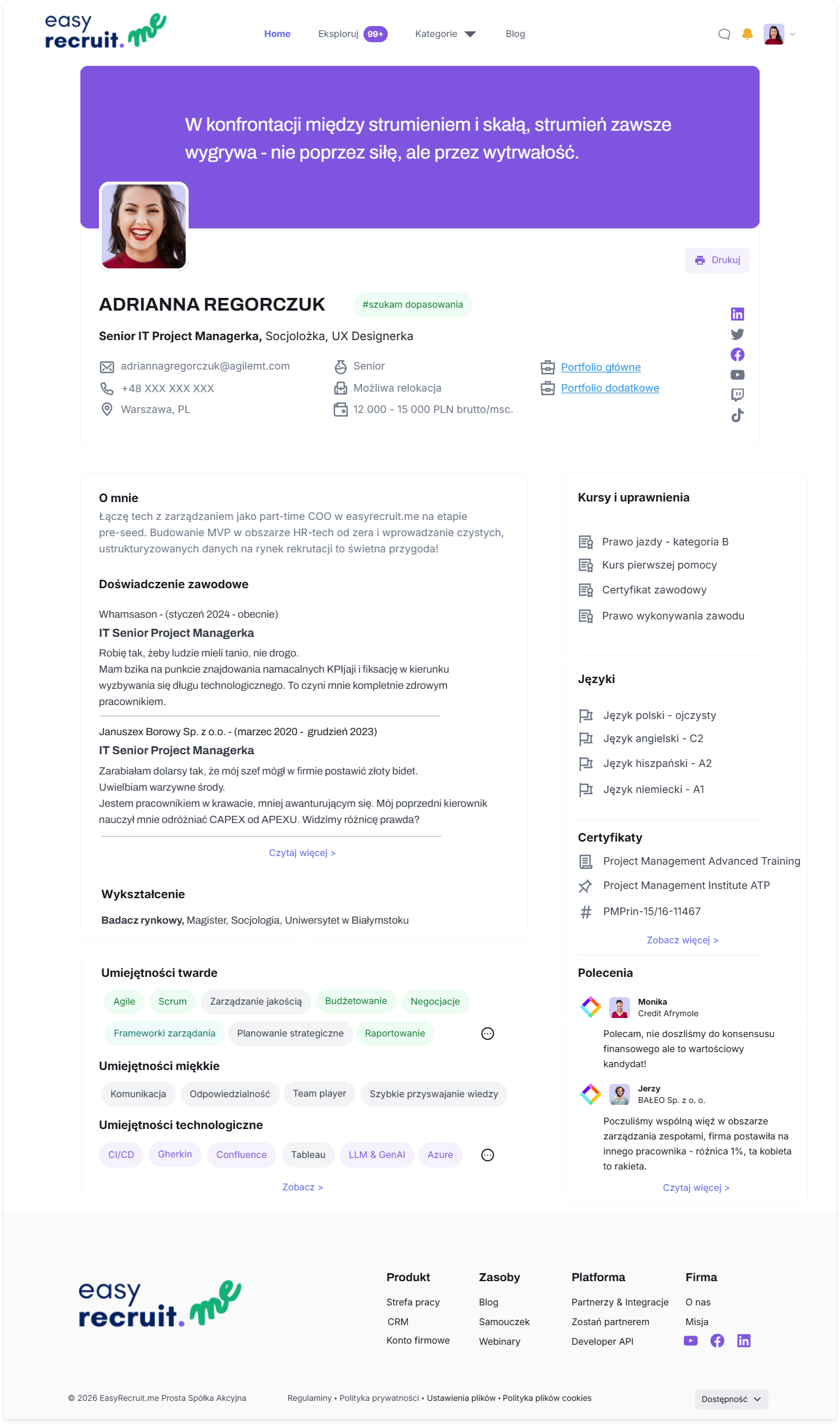 Profil kandydata